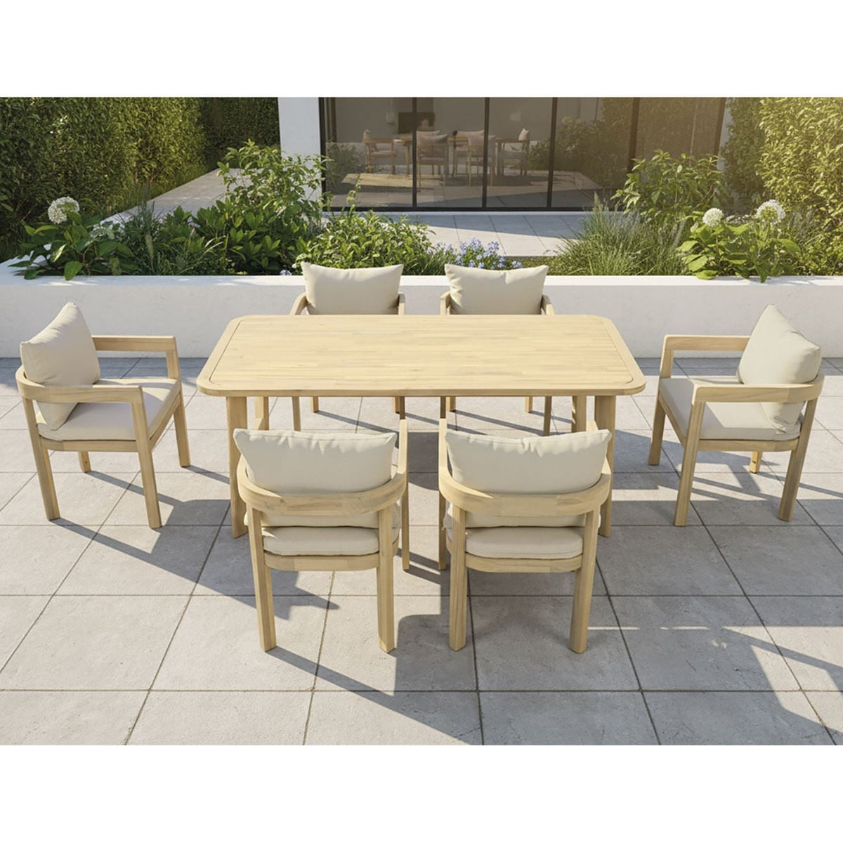 FLORIDA Dining Set Τραπεζαρία Κήπου Βεράντας (7τ)